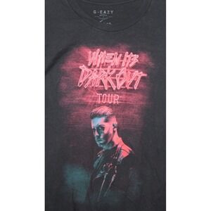 G-Eazy When It's Dark Out Tour Shirt Medium Black Rap Concert Band Tee